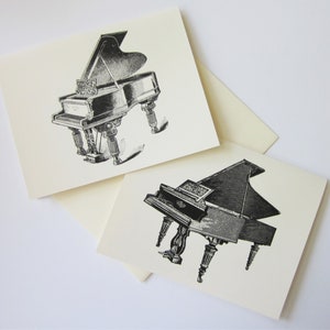 Piano Note Cards Set of 10 with Matching Envelopes