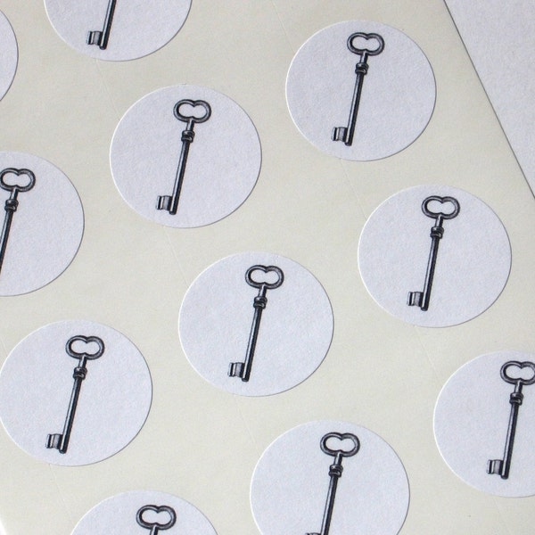 Key Stickers One Inch Round Seals