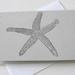 Starfish Note Cards Stationery Set of 10 Cards in White or Light Ivory ...