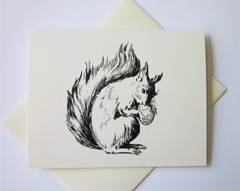 Squirrel Note Cards Set of 10 with Matching Envelopes
