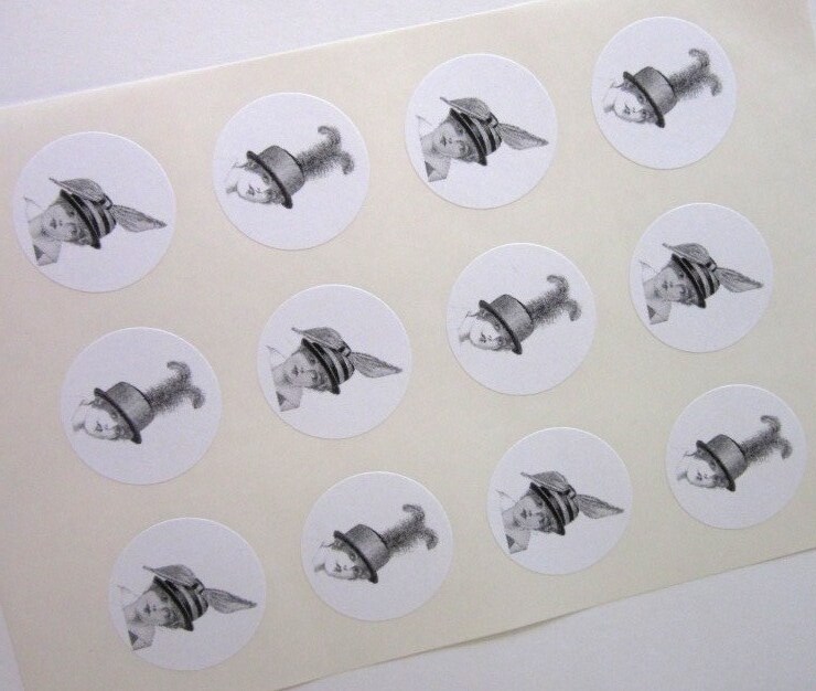 Ladies with Fancy Hats Stickers One Inch Round Seals | Etsy