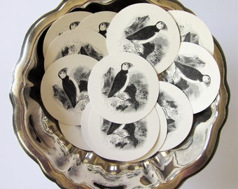 Puffin Round Geschenkags Set von 10