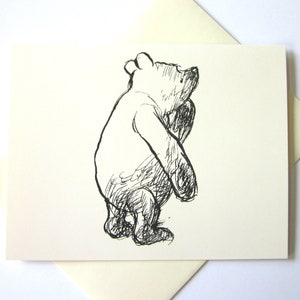 Winnie the Pooh Note Card Set de 10 en ivoire blanc ou clair avec enveloppes assorties