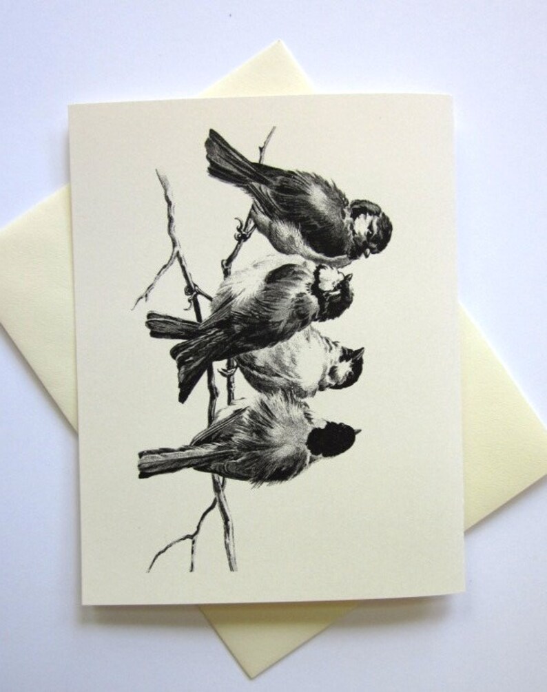 Sparrows Bird Stationery Note Cards Set of 10 with Matching Envelopes image 1