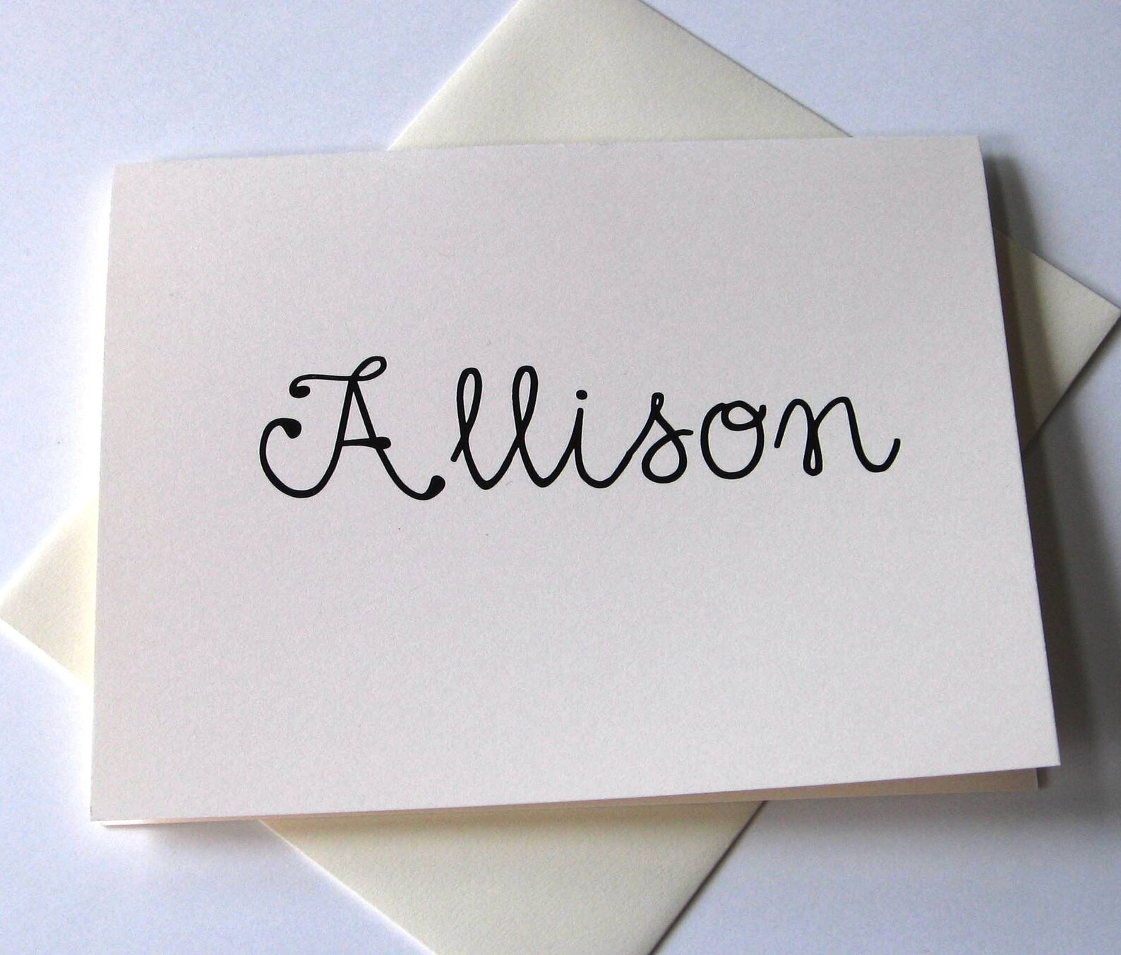 Custom Personalized Name Note Cards Set of 10 With Matching Envelopes ...