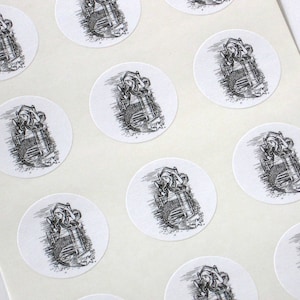 Mermaid Stickers One Inch Round Seals