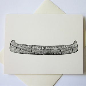 Canoe Note Cards Conjunto de papelaria com 10 cartões em branco ou marfim claro com envelopes correspondentes