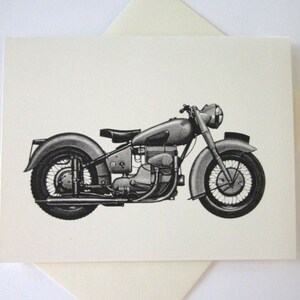 Motorcycle Note Cards Stationery Set of 10 Cards in White or Light ...