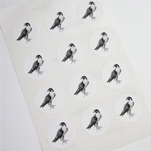 Falcon Stickers One Inch Round Seals