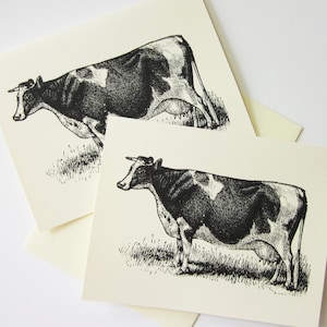 Cow Note Cards Set of 10 with Matching Envelopes