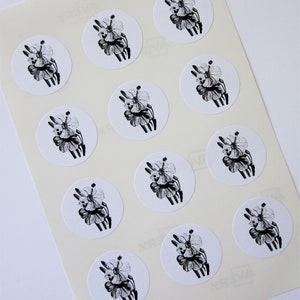 Narcissus bloem stickers een inch ronde zeehonden