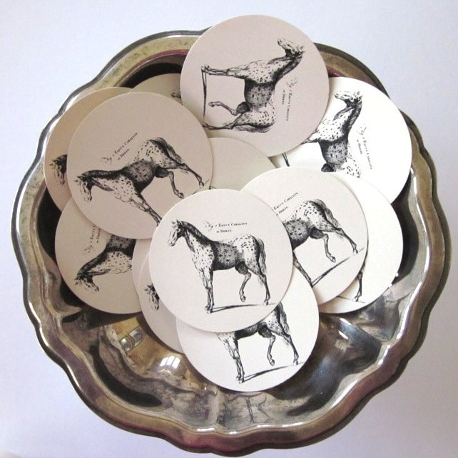 Spotted Horse Tags Round Paper Gift Tags Set of 10 Etsy