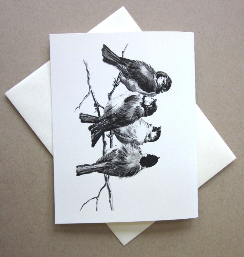 Sparrows Bird Stationery Note Cards Set of 10 with Matching Envelopes image 3