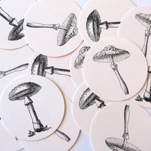 Mushroom Tags Round Gift Tags Set of 10 image 2