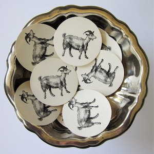 Goat Tags Round Gift Tags Set of 10