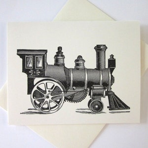 Tarjetas de tren Papelería Set de 10 cartas en blanco o marfil claro con sobres a juego