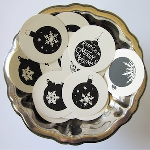 Weihnachtsanhänger Rundes Papier Geschenkanhänger 10er Set