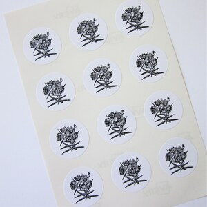 Oleander Flower Stickers Een Inch Ronde Zeehonden