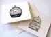 Bird Cage Note Cards in White or Light Ivory with Matching Envelopes 