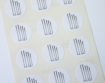 Golf Clubs Stickers One Inch Round Seals