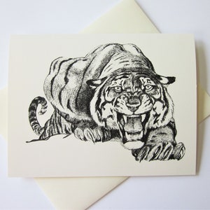 Tiger Note Card Set di 10 con buste abbinate