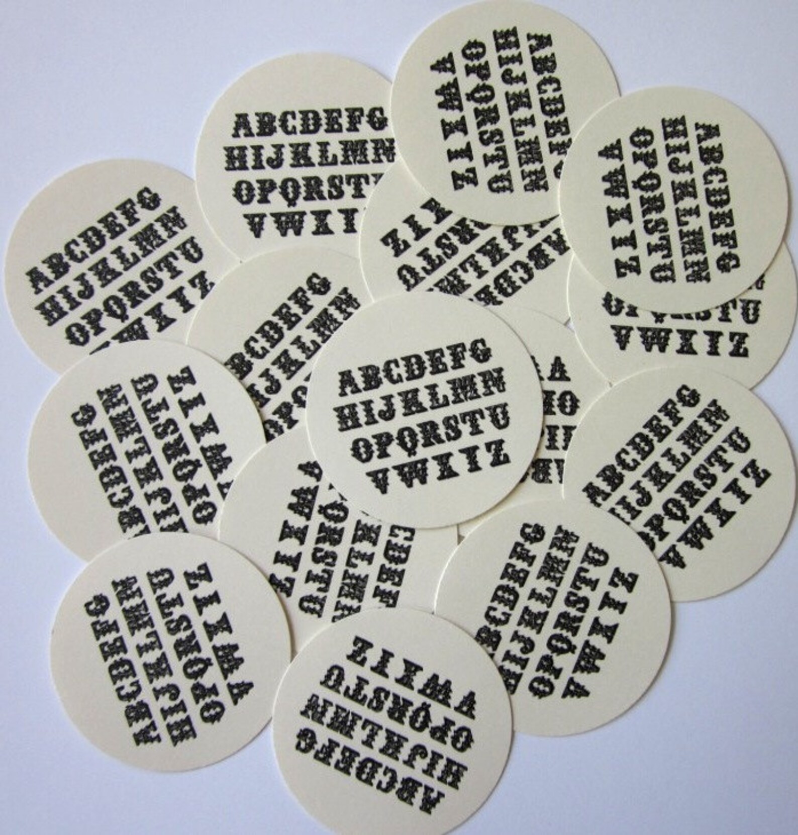 Abc Tag Label Alphabet Tags Round Paper Gift Tags Set of 10 - Etsy