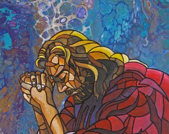 Stained glass Jesus