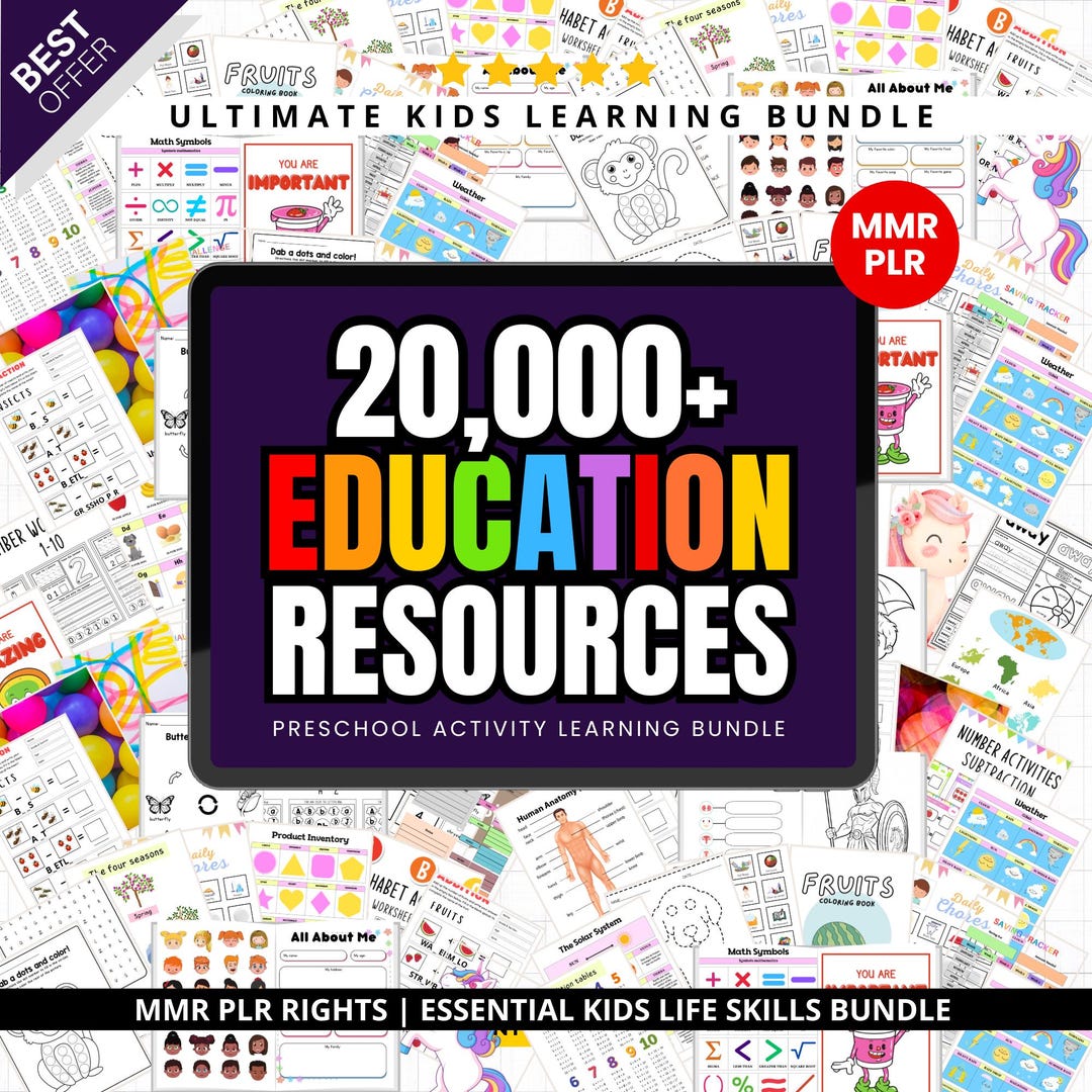 Kids Learning & Classroom Activities Bundle, Teachers Parents ...