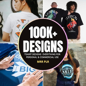 100,000+ T-Shirt Designs with Mrr, Plr & Resell Rights | POD-ReadyLatest ,T-Shirt designs Bundle, Hip Hop T-Shirt, Pop Culture mrr plr