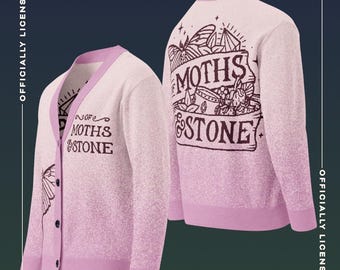 Of Moths and Stone Banner Lilac ombre Knitted cardigan | Officially Licensed K.R.Fryatt Merch