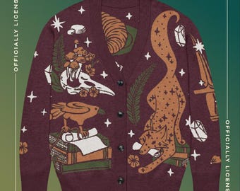 Av Blod och Eter | Officiellt Licensierad | Harper Hawthorne Stickad Kofta | Vinröd