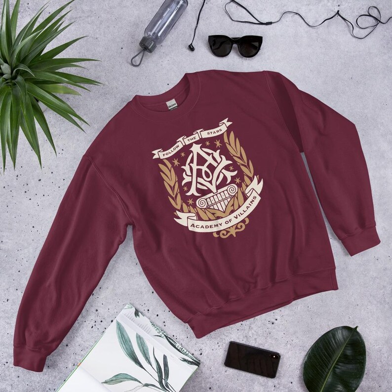 Academy of Villains Crest Unisex Sweatshirt | Officially Licensed Book Merch