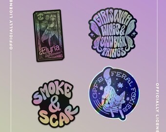 Set of 3" Smoke and Scar Stickers