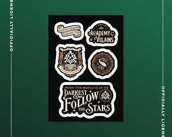 Academy of Villains Indoor Use Sticker sheet | Officially Licensed Book Merch