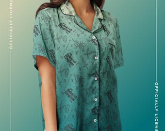 Splintered Kingdom All-over print women’s short sleeve pajama top | Officially Licensed Gretchen Powell Fox