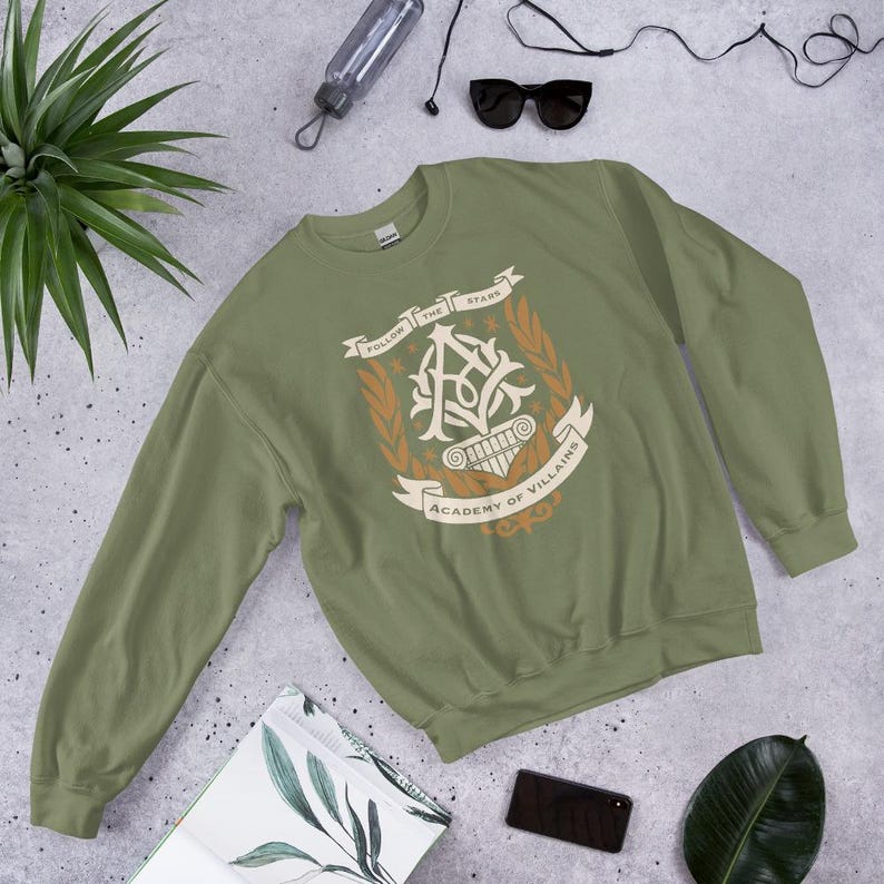 Academy of Villains Crest Unisex Sweatshirt | Officially Licensed Book Merch