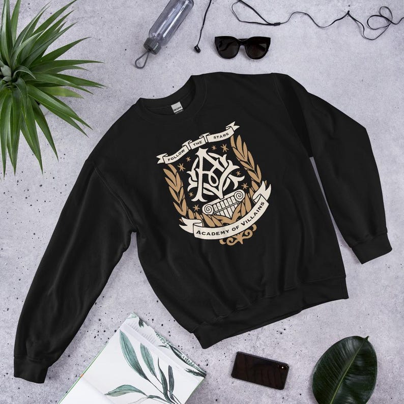 Academy of Villains Crest Unisex Sweatshirt | Officially Licensed Book Merch