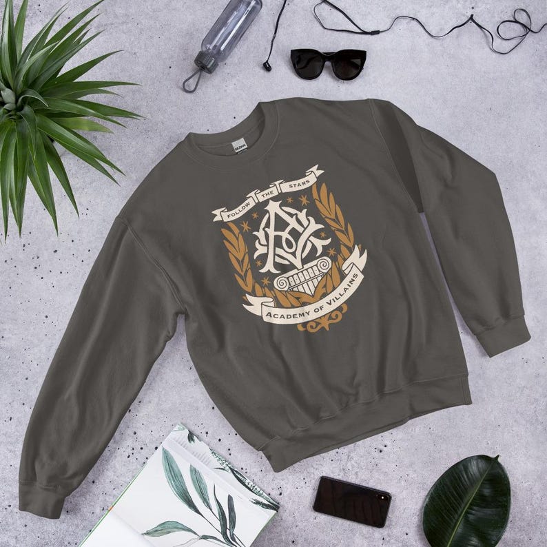Academy of Villains Crest Unisex Sweatshirt | Officially Licensed Book Merch