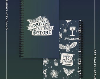 Of Moths and Stone Spiral notebook | Officially Licensed K.R. Fryatt Merch