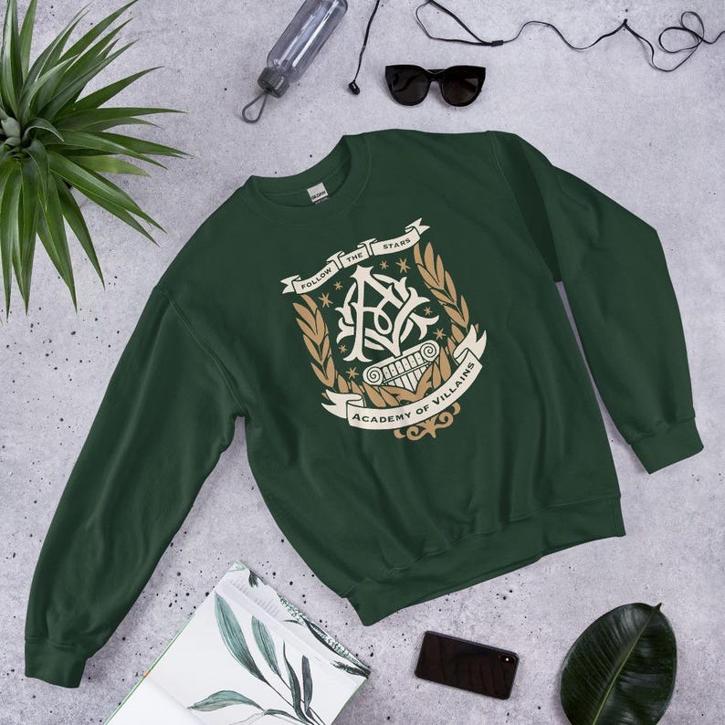 Academy of Villains Crest Unisex Sweatshirt | Officially Licensed Book Merch