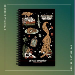 Of Blood and Aether Spiral Notebook | Officially Licensed Harper Hawthorne Merch | Fantasy Book Journal