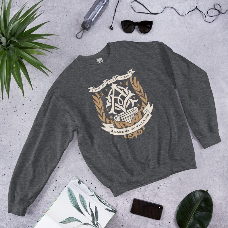 Academy of Villains Crest Unisex Sweatshirt | Officially Licensed Book Merch