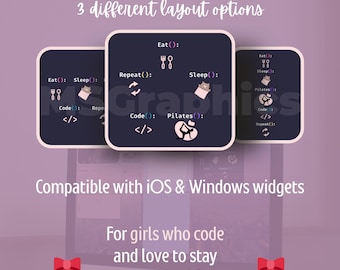 Widgetbild - Ät Sömn Kod Pilates Repetera | iOS och Windows