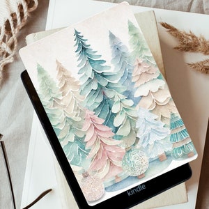 Insertion Kindle imprimable sur le thème des fêtes de Noël pour étui transparent - Compatible avec tous les modèles Paperwhite, Basic, Colorsoft, Oasis et Scribe