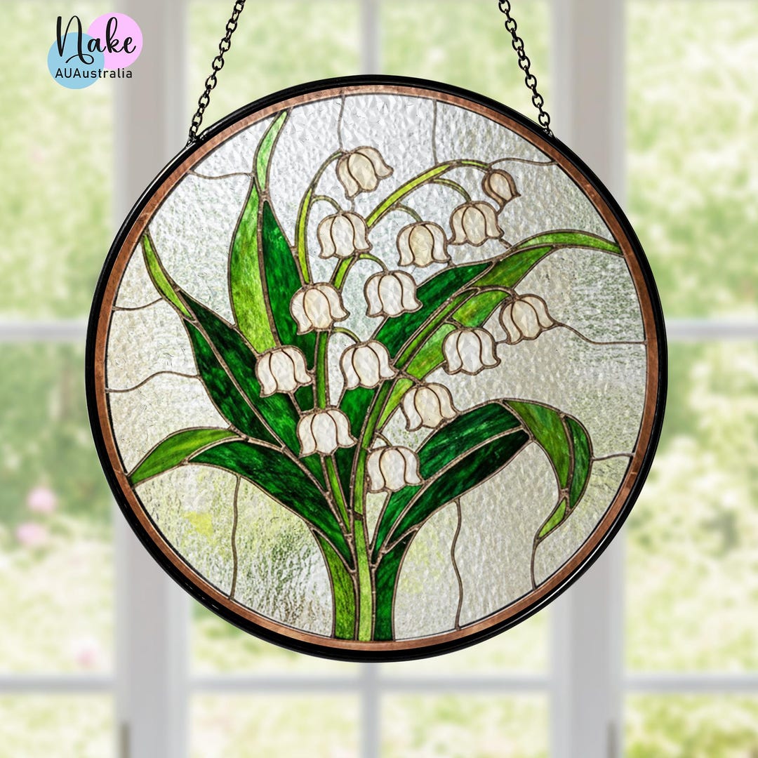 Lily of the Valley Stained Glass Suncatcher, Spring Floral Window ...