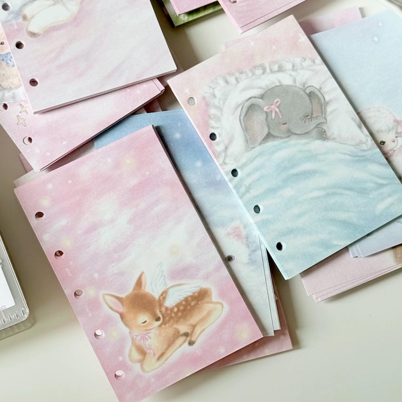 M5 Journal Insert Refill - [20 Sheets] - Watercolor Animals | Unicorn ...
