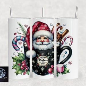 Watercolor Hot Cocoa Gnomes 20 oz tumbler Wrap, Cute Christmas Gnomes Clipart, Festive Gnomes, Gnomes PNG, Holiday Sublimation
