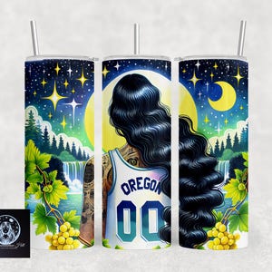 Oregon Tumbler Wrap, Oregon Girl 20oz Skinny Tumbler Design, Beaver State Sublimation Straight 20oz Tumbler Design File