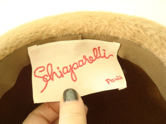 Vintage 1950s Elsa Schiaparelli bumper hat, fur f… - image 2