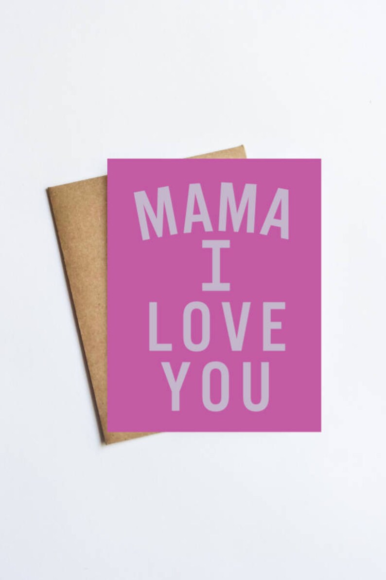 NOTECARD Mama I Love You FREE SHIPPING!